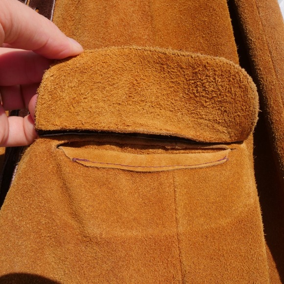 Amazing‎ 70s suede leather zip up cape - Picture 2 of 8